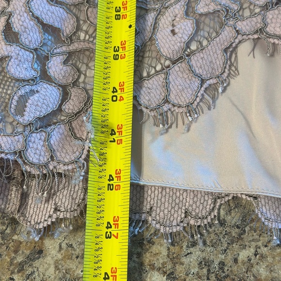 NWT Eliza J Womens Tulip Hem Dress Blush Pink Lace V Neck Lined Cocktail - Picture 14 of 16